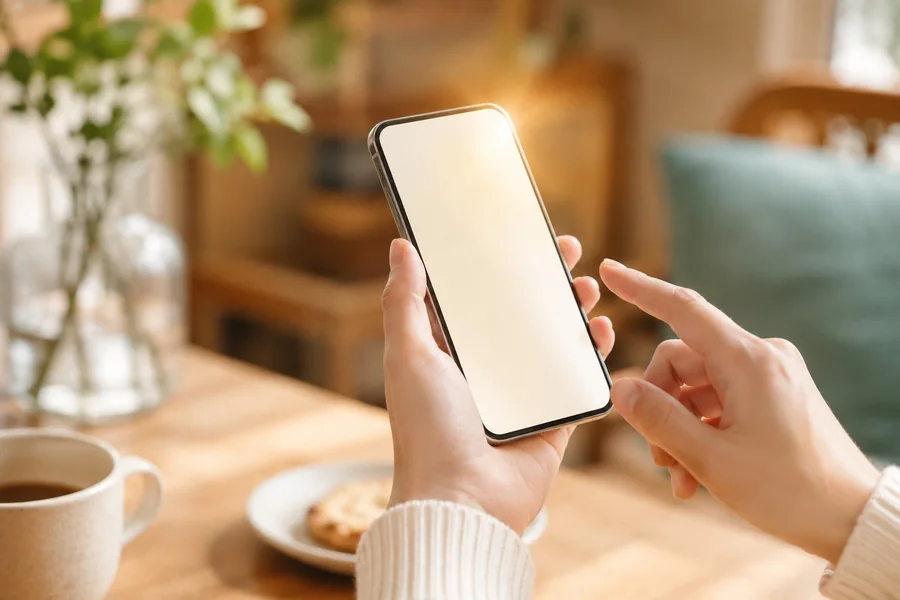 スマートフォンの通知を受け取るお客様のイメージ